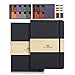 Classic Notebooks Lined Hardcover 2 Pcs A5 Hardcover Faux Leather Notebooks Premium PU Leather 120 GSM Quality Thick Paper 5 x 8.25 Inches Journal Notebook for Work & School 2 Black