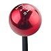 DEWHEL JDM Round Ball Billet Weighted Five-Speed 5 Speed MT Manual Gear Stick Shifter Shift Knob M10 x 1.5 Screw On for Honda Acura (Red)