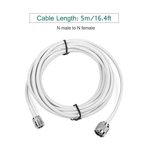50-3W Coax Cable 16ft 5 Meter RF Cable Microwave N-Male to N-Female Ultra Low Loss Coaxial Cable