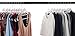 Popular Design Products 50 pc Premium Quality Easy-On Clothes Hangers - White with Black Non-Slip Pads - Space Saving Thin Profile - for Shirts, Pants, Blouses, Scarves – Strong Enough for Coats