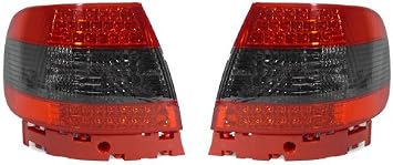 Amazon Com Depo Red Smoke Tail Lights Fit For 1996 2001 Audi A4 S4 B5 Quattro 4 Door Sedan Automotive