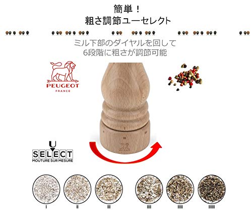 Peugeot 20392 Chateauneuf U'Select 12.25 Inch Pepper Mill, Black Matte