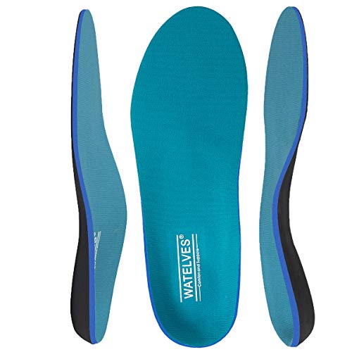 Shoes Insoles-Womens-Mens-Arch-Support Inserts Orthotics Relief Foot Pain for Plantar Fasciitis, Flat Feet (Bluish Green Size 16 Mens)