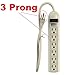 Surge Protector Power Strip - 2 Pack - 6 Grounded Outlet Adapters with Three / 3 Prong Plug Adapter Converter for Heavy Duty Grounding for Kitchen, Electrical, Household, Workshops, and Appliances