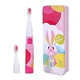 Saky Two Mode Sonic Toothbrush Battery Toothbrush Toddler Electric Toothbrush Kids Pink