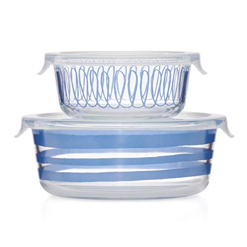 KATE SPADE Charlotte Street 2piece Storage Bowl Set, 1.85 LB, Blue