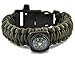 Paracord Bracelet 5-in-1 Mil-Spec 550 Flint Firesteel with Striker Blade-Scraper Compass and Whistle, 7-strand 13-ft usable cord for Personal-Protection Emergency-Preparedness Best EDC Survival Gadget
