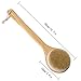 Haveia Bath Body Brush Boar Bristles Exfoliating Body Massager with Long Wooden Handle for Dry Brushing and Shower