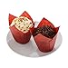 CiboWares Medium Red Tulip Style Baking Cups, Pack of 200