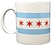 Funny Guy Mugs Chicago Flag Ceramic Coffee Mug - 11oz - Ideal Funny Coffee Mug for Women and Men - City of Chicago Flag Mug