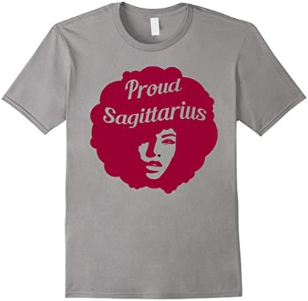 Mens Proud Sagittarius Afro Melanin T-Shirt for Black Women Shirt 2XL Slate