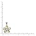 Honolulu Jewelry Company Sterling Silver with 14k Yellow Gold Plated Trim CZ Plumeria Pendant Necklace with 18