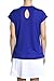 Prince Women's Keyhole Back Short Sleeve Athletic Tee Shirt,Purple Dahlia,S