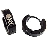 Linked Earrings Chain Ear Cuff Fashion for Women Men Gold Dangle Skull Crossbones Stud Earrings