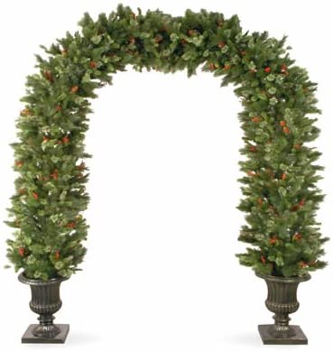 8 1 2 Ft Wintry Pine Christmas Archway Decoration With Cones Red