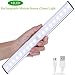 Motion Sensor Activated Closet Light Stick-on Anywhere Wireless Portable Under Cabinet Lights Little Tape Lights Step Lights Wall Lamps In Rechargeable Battery Magnetic for Closet,Cabinet (Silver-L)