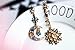 Eternity J. Vintage Retro Princess Palace Royal Court Victorian Circle Hoop Rhinestone Moon Sun Dangle Earring Gothic Baroque Bohemian Drop Earrings