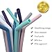 Senneny Set of 12 Silicone Drinking Straws for 30oz and 20oz - Reusable Silicone Straws BPA Free Extra Long with Cleaning Brushes- 6 Straight + 6 Bent- 8mm diameter