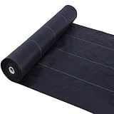 Agfabric 4x50ft Landscape Ground Cover Heavy PP Woven Weed Barrier,Soil Erosion Control and UV stabilized, Plastic Mulch Weed Block