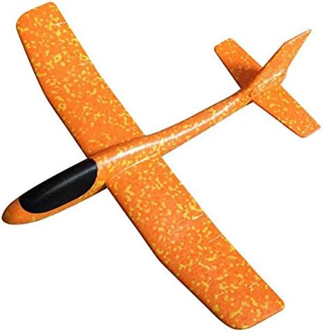 Silveroneuk EPP Foam Hand Throw Airplane Model Glider Plane Kids Toys (Orange)(48cm)
