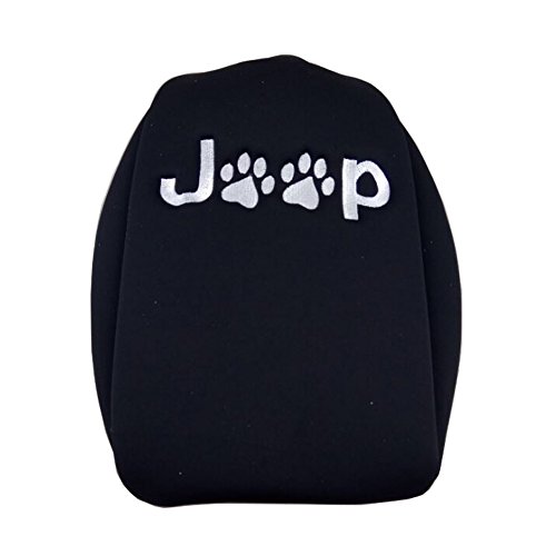 Buy HANSWD Black Center Console Armrest Pad Cover With Jeep Dog Paw