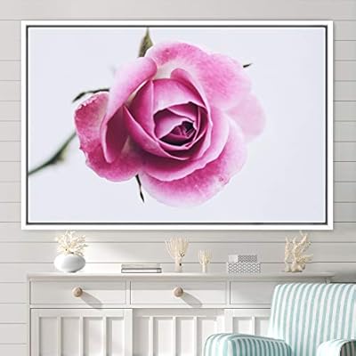 signwin Framed Canvas Wall Art Pink Flower Snapshot...