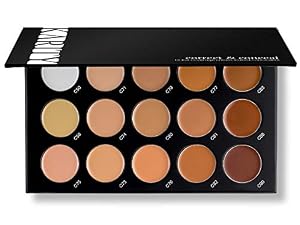 Image of 15 Full Coverage Highly Pigmented Cream Based Professional Concealer Palette Face Makeup Kit Set Pro Palette High-end Formula