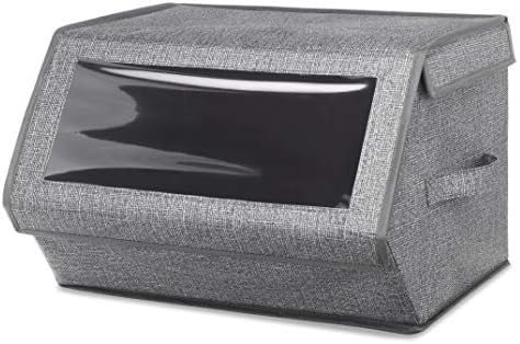 Whitmor 62837045 Stackable Window Box Crosshatch Gray