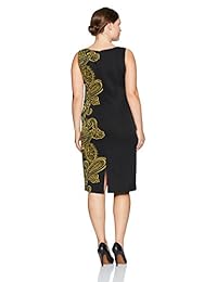 Maya Brooke Plus tamaño Side frontera chamarra Vestido de impresión de la mujer