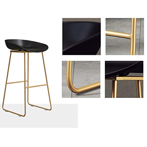 LP Bar stool ZeitgenöSsischer HöHe-Barhocker, KüChentheke-FrüHstüCksstuhl, Schwarzer, Hochwertiger Harz, Sitz Mit… – Bild 6