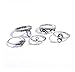 Andyle Bohemian Vintage Punk Ethnic Silver Rings for Women Joint Knuckle Ring Set 10pcs