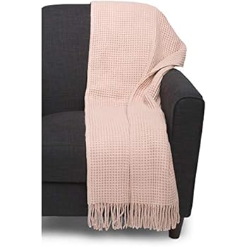 Amazon.com: Roca Home Portugal Waffle Textured Fringed ...