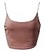 USGreatgorgeous Women's All-Match Spaghetti Strap Crop Top … (S, Light Khaki)