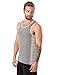 Alternative Men's Jersey Marine Side Panel Tank, Eco Grey/Grey Riviera Stripe, L