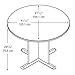 Bush Business Furniture Series A & C 42 Inch Round Conference Table in Pewter
