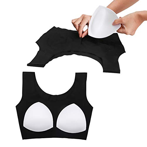 Bra Pads Inserts 4 Pair, Women's Breathable Comfortable Sport Bathing Suit Bra Pads by Alrigon - Thumbnail 2