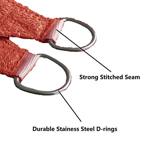 ASTEROUTDOOR UV Block Canopy for Patio Backyard Rasen Garten Outdoor Aktivitäten, Terra, 12' x 12' x 17' – Bild 4