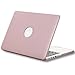 Kuzy - Older Version MacBook Pro 13.3 inch Case (Release 2015-2012) Leatherette Hard Cover for Model A1502 / A1425 with Retina Display Shell Leather - Baby Pink
