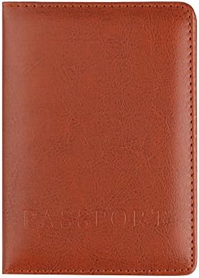 HIRIRI Men Women Passport Holder Protector Wallet Business Card Soft Passport Cover Coin Bag (Coffee) (Brown)
