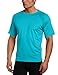 Kanu Surf Men's Standard Short Sleeve UPF 50 Swim Rash Guard Sun Shirt (Regular & Extended Sizes), Aqua, Large
