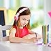 Kids Headphones, LOBKIN Wired Headphones for Kids, Cat Ear LED Light Up Adjustable Headband, Stereo Sound Headsets Childrens Headphones on Ear (Pink)