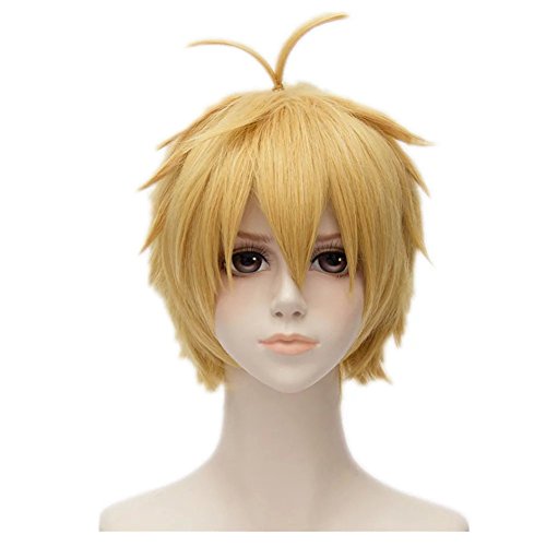 Kadiya Short Blonde Yellow Cosplay Wig Cartoon Manga Anime Full Hair