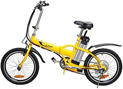 Yukon Trail Bicycles Folding Electric Bike, Yellow, 20-Inch/One Size