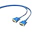 DTech Ultra Slim Flat Computer Monitor VGA Cable 15 Feet Male to Male Connector Wire - Blue - 5m