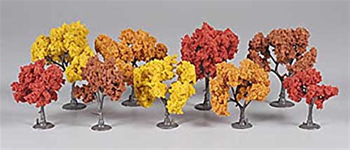 Fall Mix Ready Made 9 Trees 1 1/4" - 3" Woodland Scenics