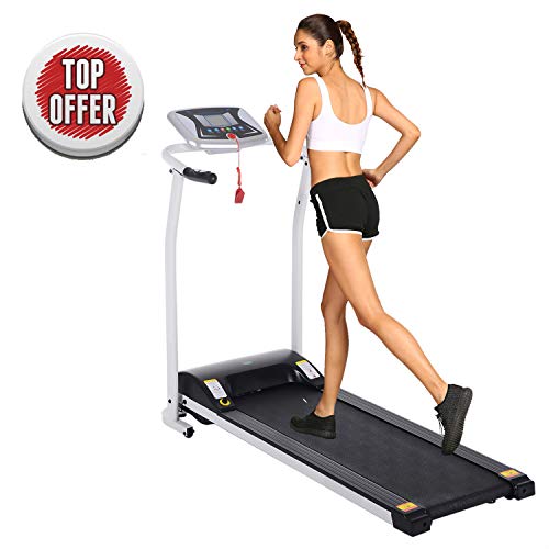 ncient Treadmill for Home Folding Electric Treadmill Walking Running Machine Fitness Exercise Machine for Home Gym Office Small Spaces (White)