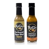 Fresco Sauce - Two Pack Combo - Fire Roasted Pepper Blend - Chipotle & Habanero - Flavorful Hot Sauces - All Natural - Gluten Free - 5 fl oz - A Perfect Hot Sauce Variety Pack