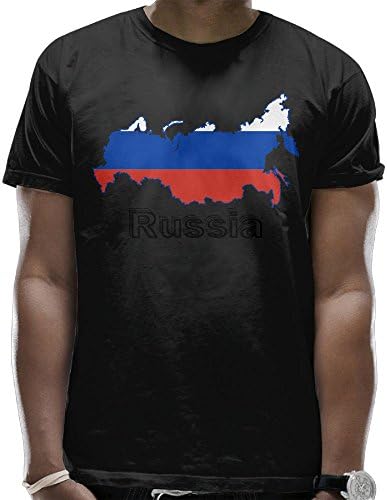 Russia Geometric Mens Print Workout and Training Shirts Crew Neck Short Sleeve T-Shirts