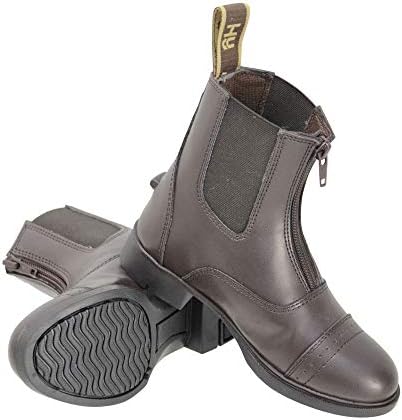 HyLAND Childrens/Kids York Synthetic Combi Leather Zip Jodhpur Boots