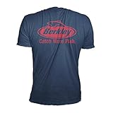 Official Berkley Mens Cotton Double Basic Logo Graphic Printed Short Sleeve T-shirt